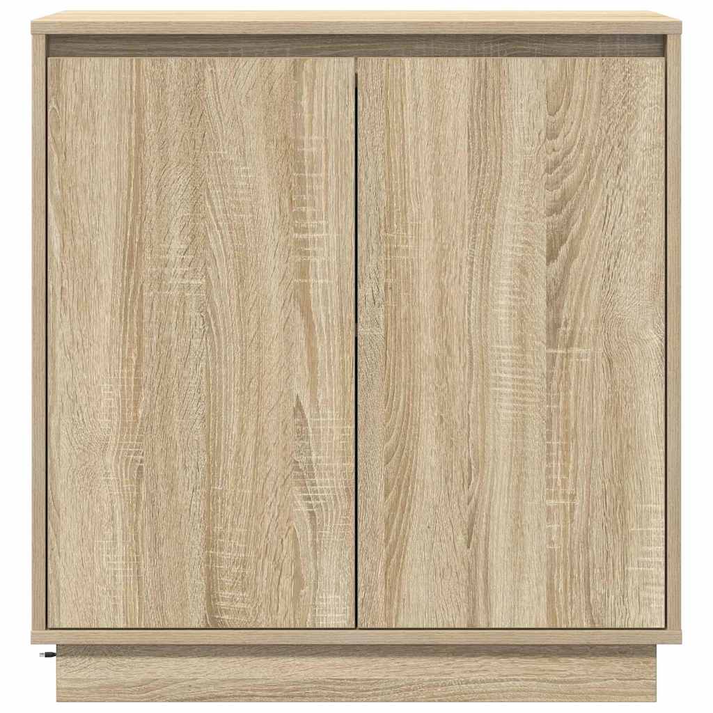 LED Sideboard Sonoma Oak 71 x 34.5 x 75 cm Engineered Wood