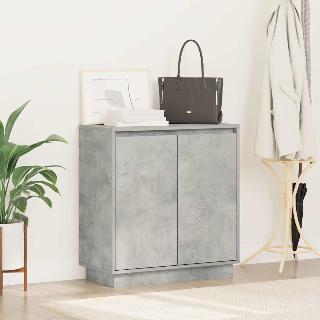 LED Sideboard Concrete Grey 71 x 34.5 x 75 cm Engineered Wood
