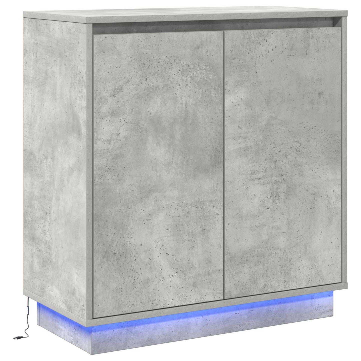LED Sideboard Concrete Grey 71 x 34.5 x 75 cm Engineered Wood