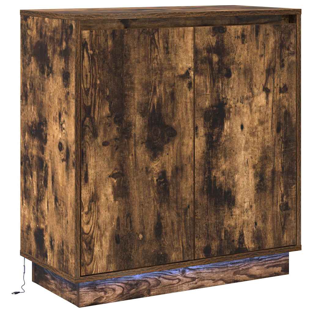 vidaXL Sideboard Smoked Oak 71 x 34.5 x 75 cm Engineered wood
