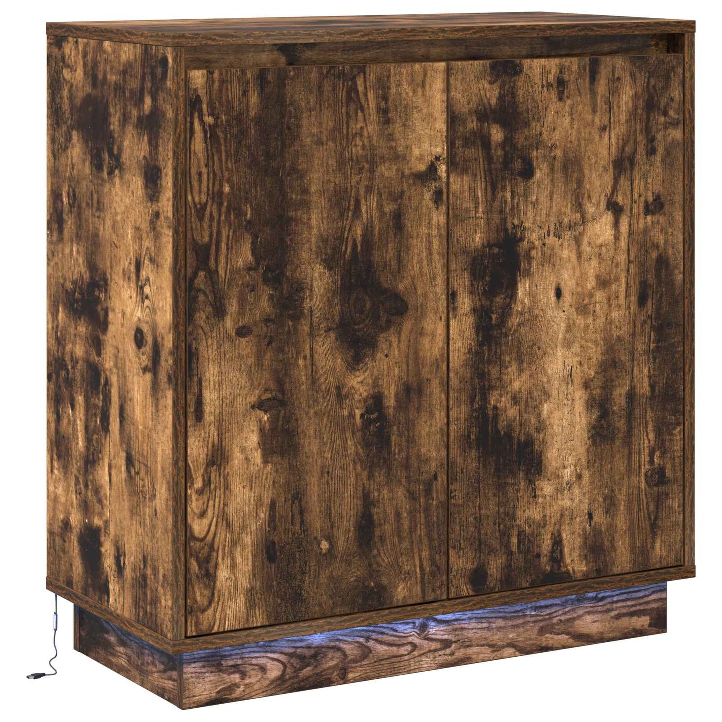 LED Sideboard Smoked Oak 71 x 34.5 x 75 cm Engineered Wood