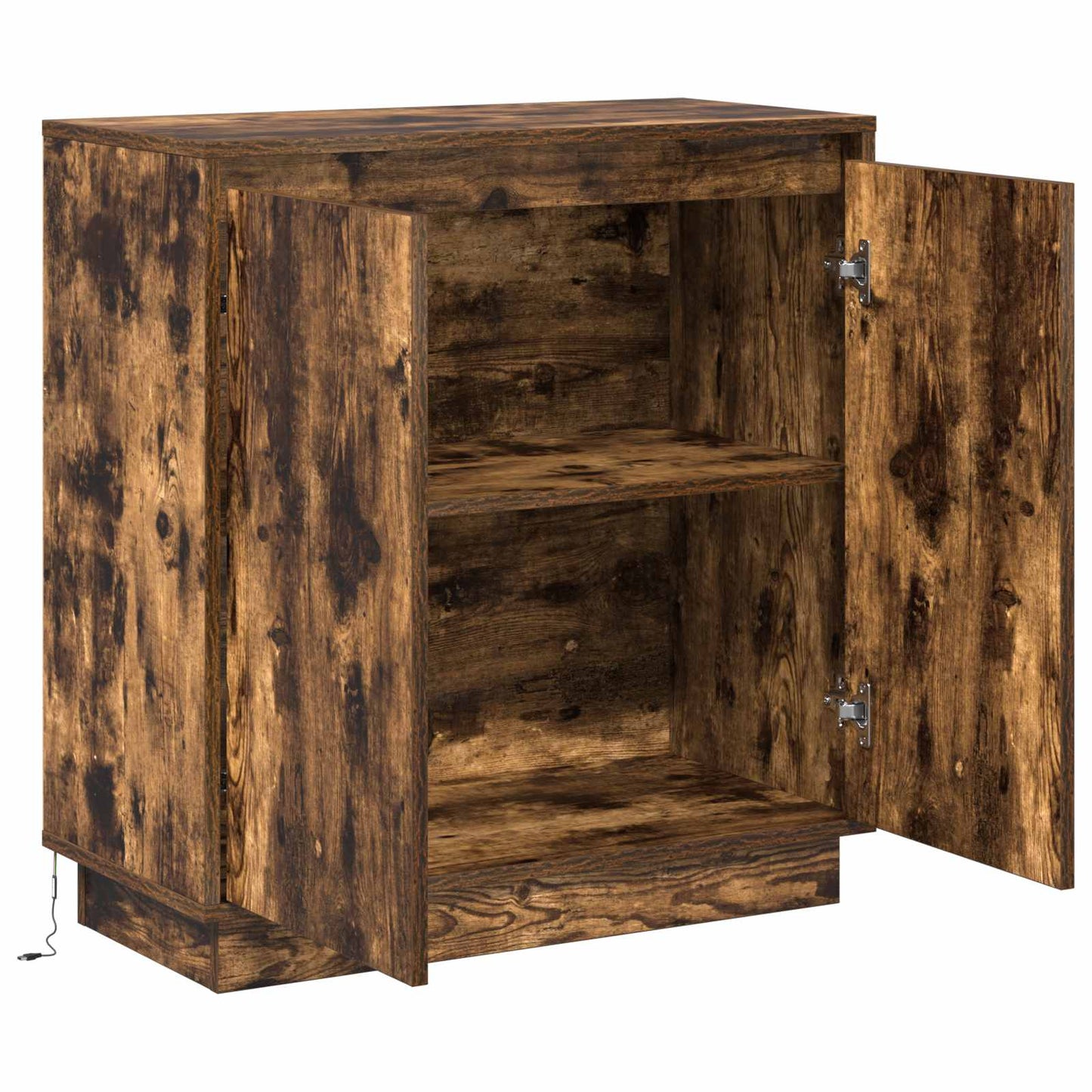 LED Sideboard Smoked Oak 71 x 34.5 x 75 cm Engineered Wood