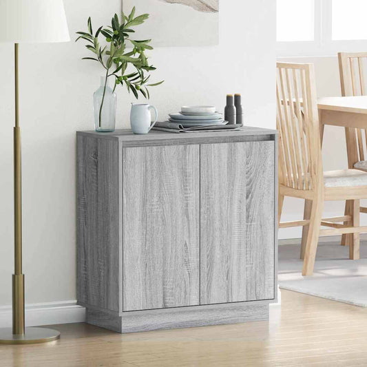 vidaXL Sideboard Grey Sonoma 71 x 34.5 x 75 cm Engineered wood