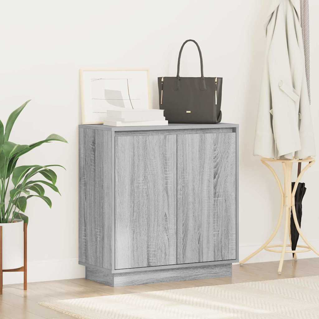 vidaXL Sideboard Grey Sonoma 71 x 34.5 x 75 cm Engineered wood
