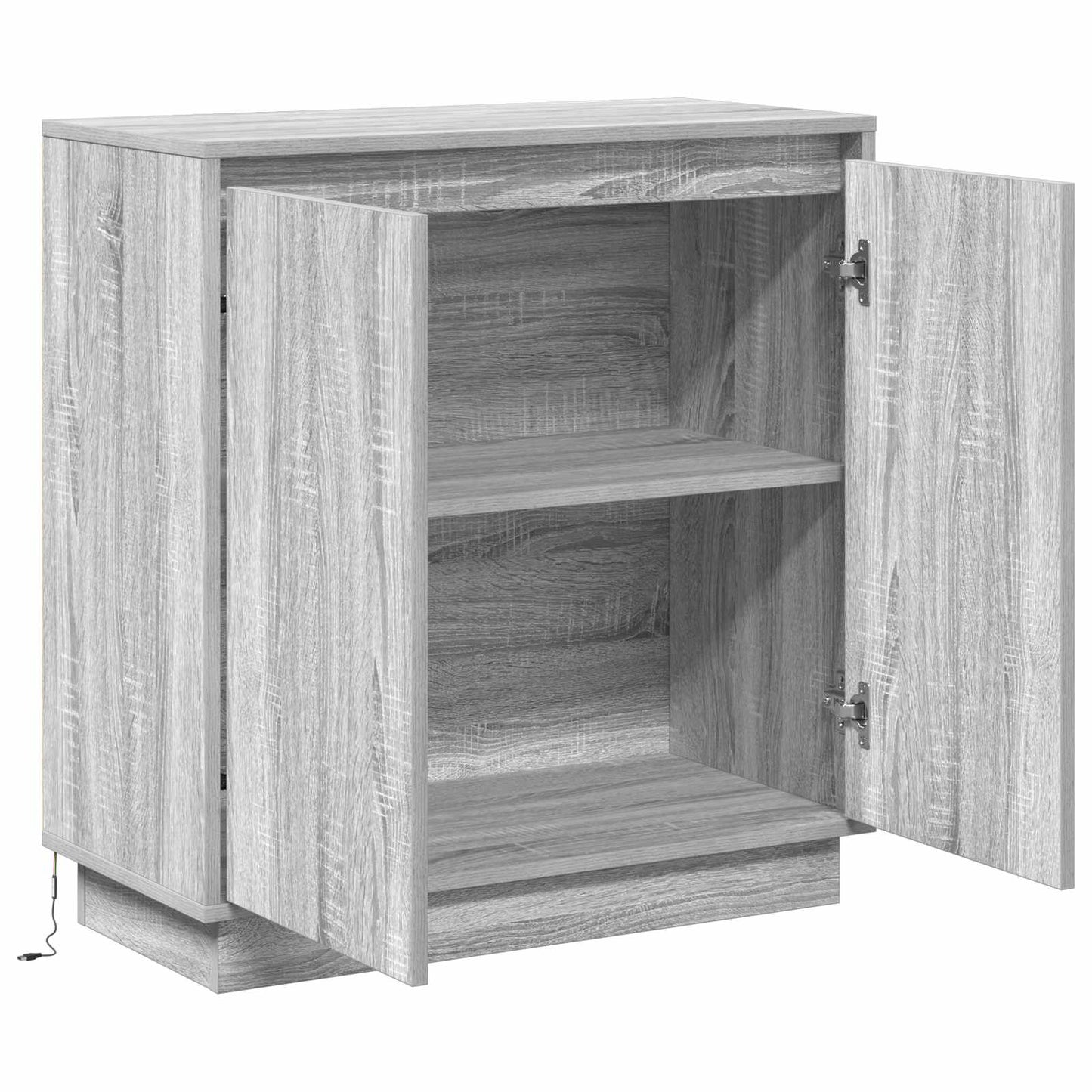 LED Sideboard Grey Sonoma 71 x 34.5 x 75 cm Engineered Wood