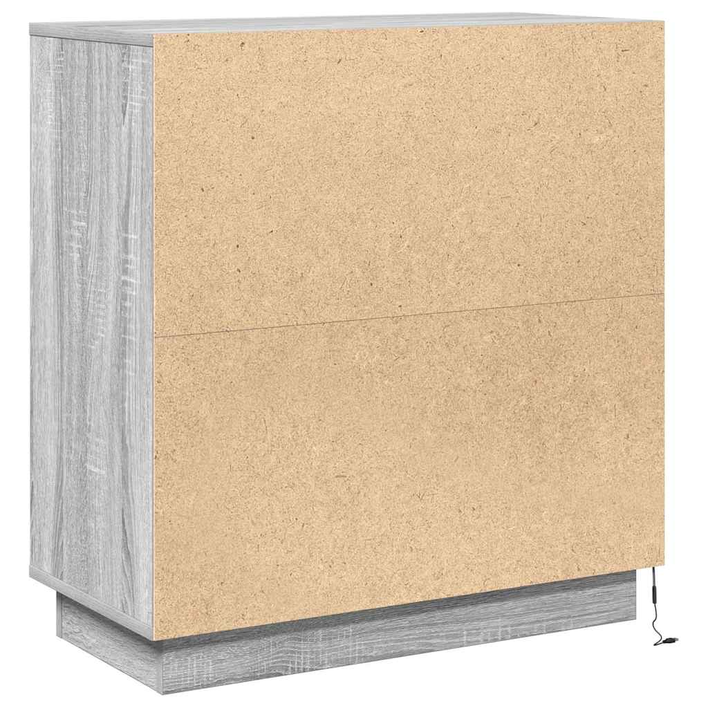vidaXL Sideboard Grey Sonoma 71 x 34.5 x 75 cm Engineered wood