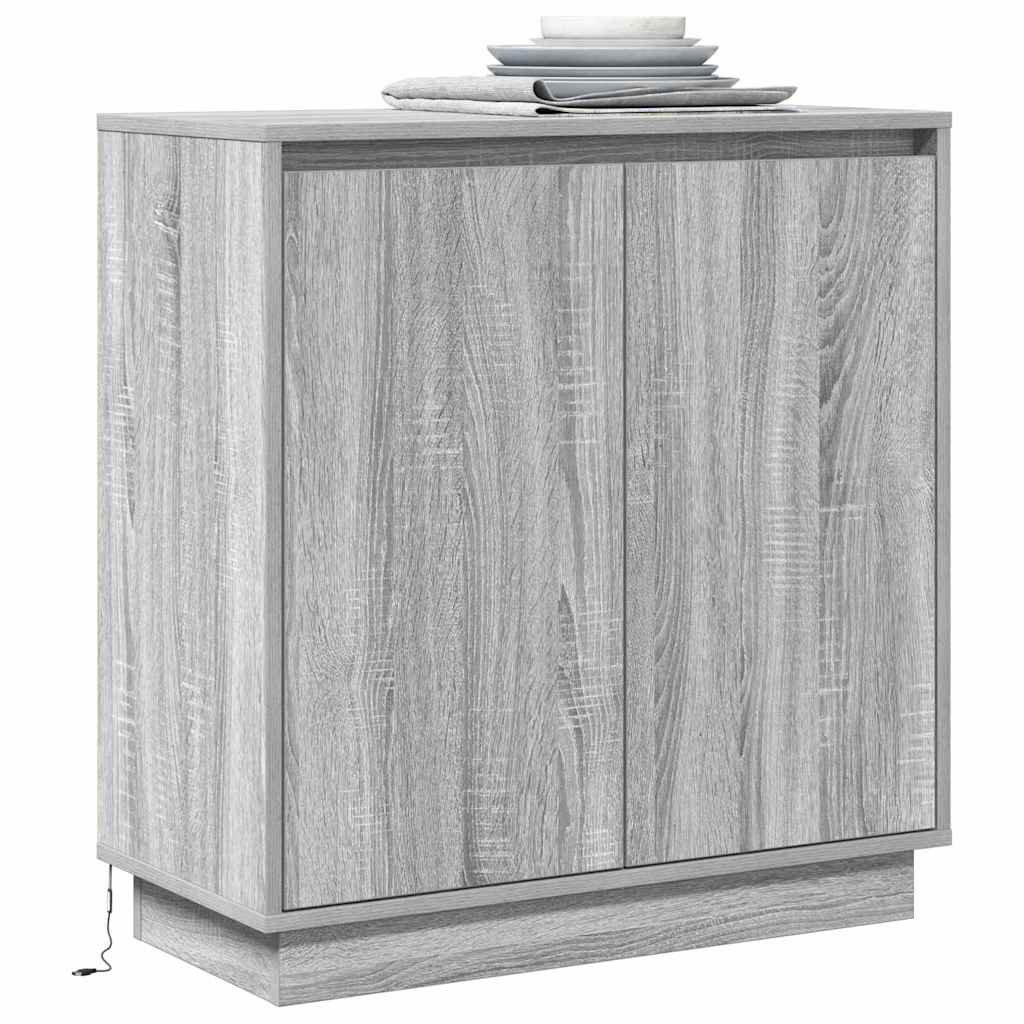 vidaXL Sideboard Grey Sonoma 71 x 34.5 x 75 cm Engineered wood