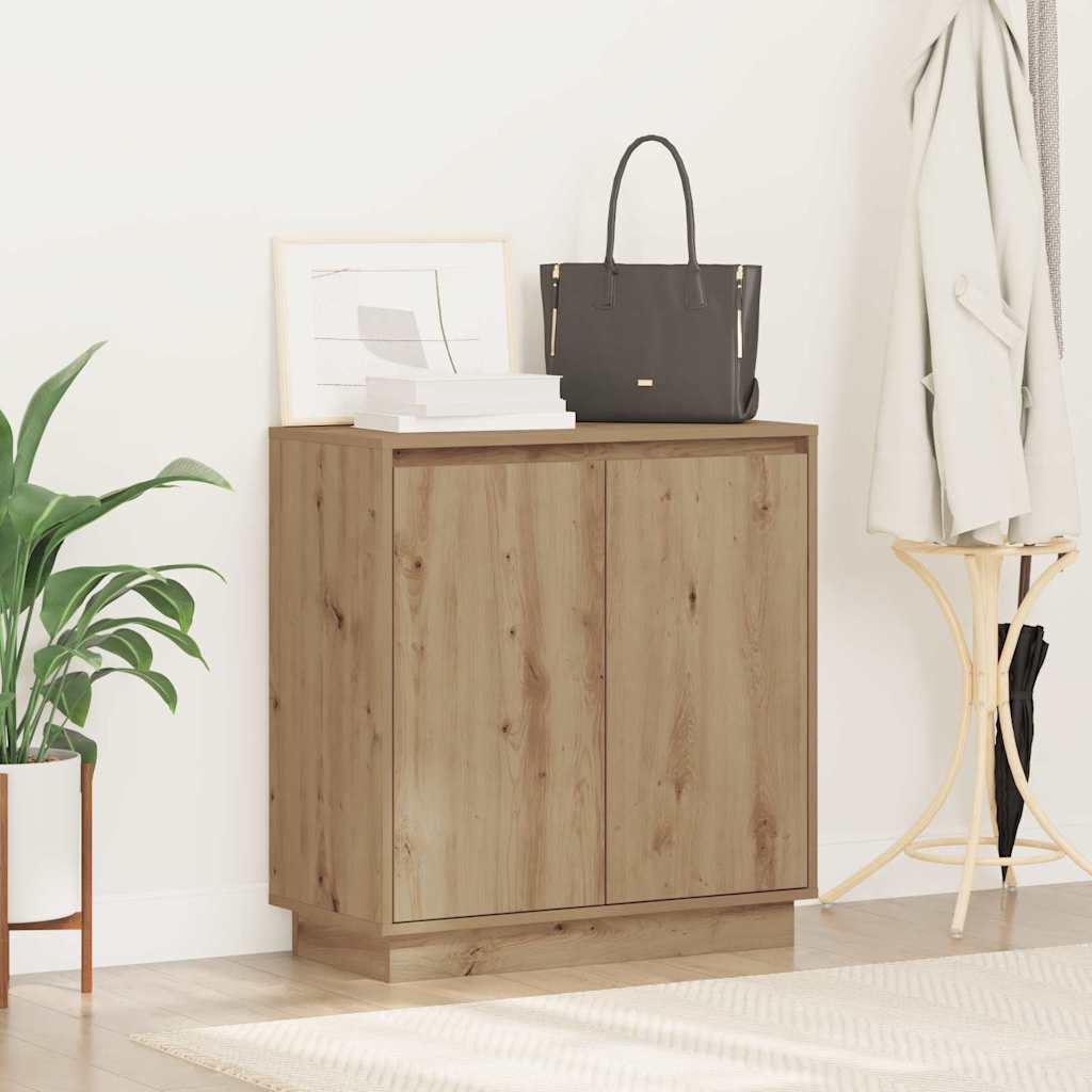 LED Sideboard Artisan Oak 71 x 34.5 x 75 cm Engineered Wood