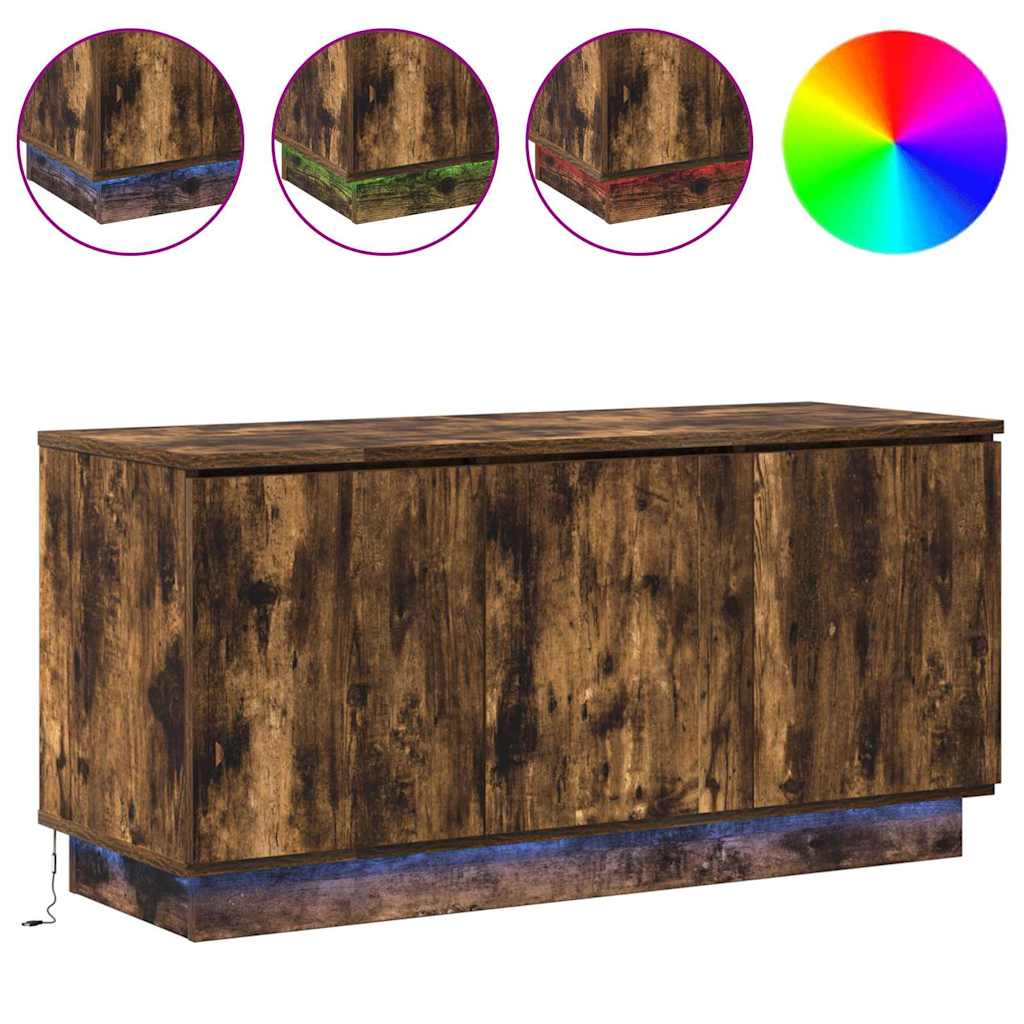 TV Cabinet Smoked Oak 100 x 38 x 49 cm Engineered Wood