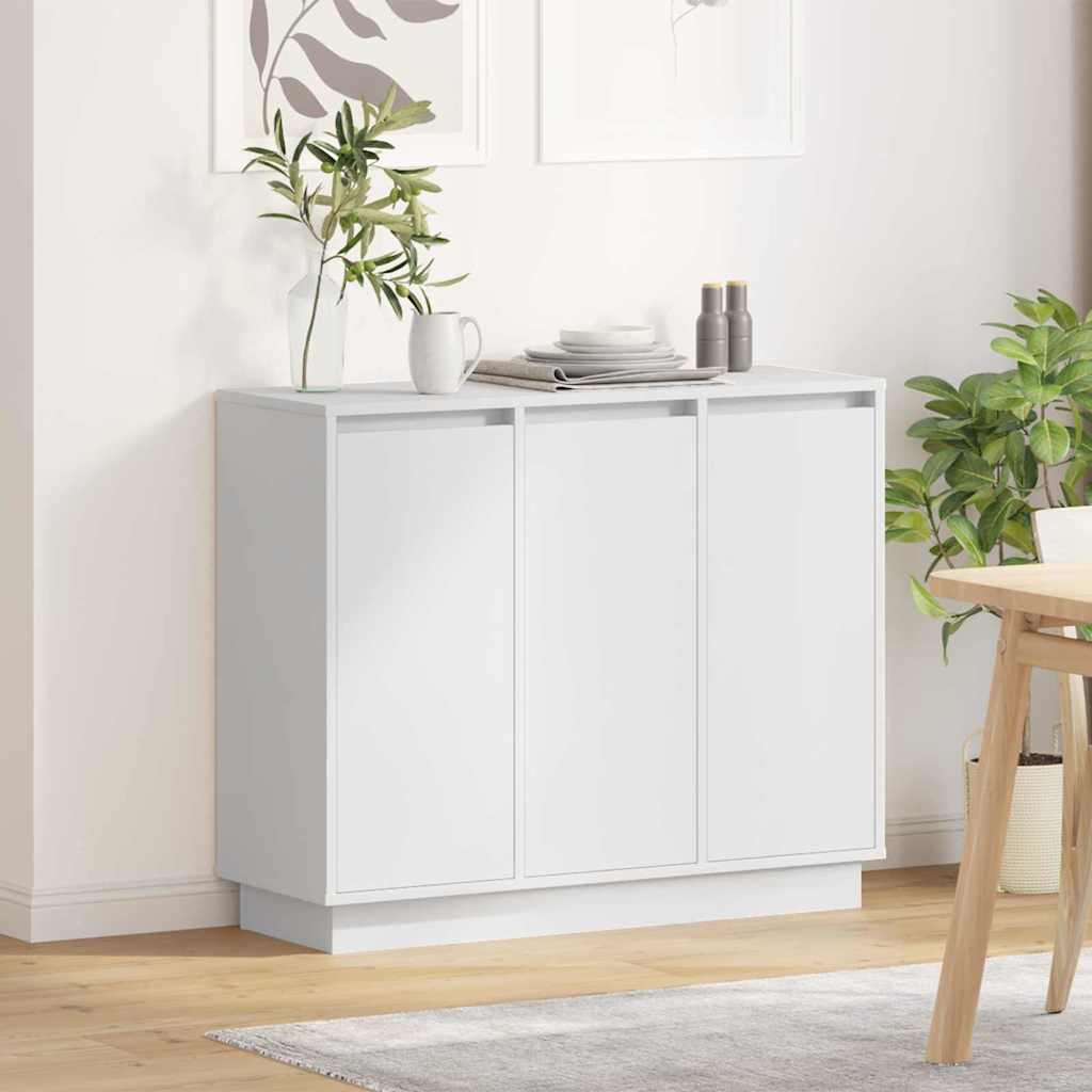 vidaXL Sideboard with Shelf White 90 x 32 x 75 cm Engineered wood