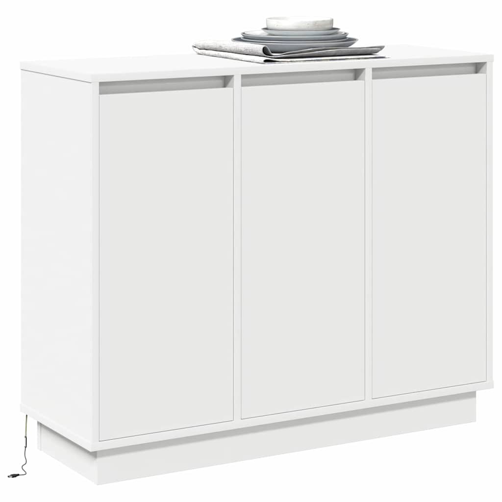 vidaXL Sideboard with Shelf White 90 x 32 x 75 cm Engineered wood