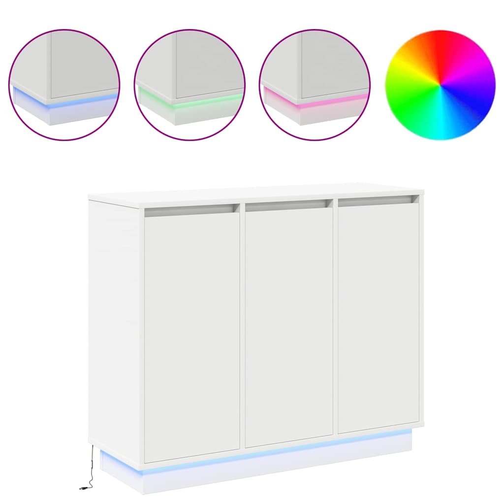 vidaXL Sideboard with Shelf White 90 x 32 x 75 cm Engineered wood