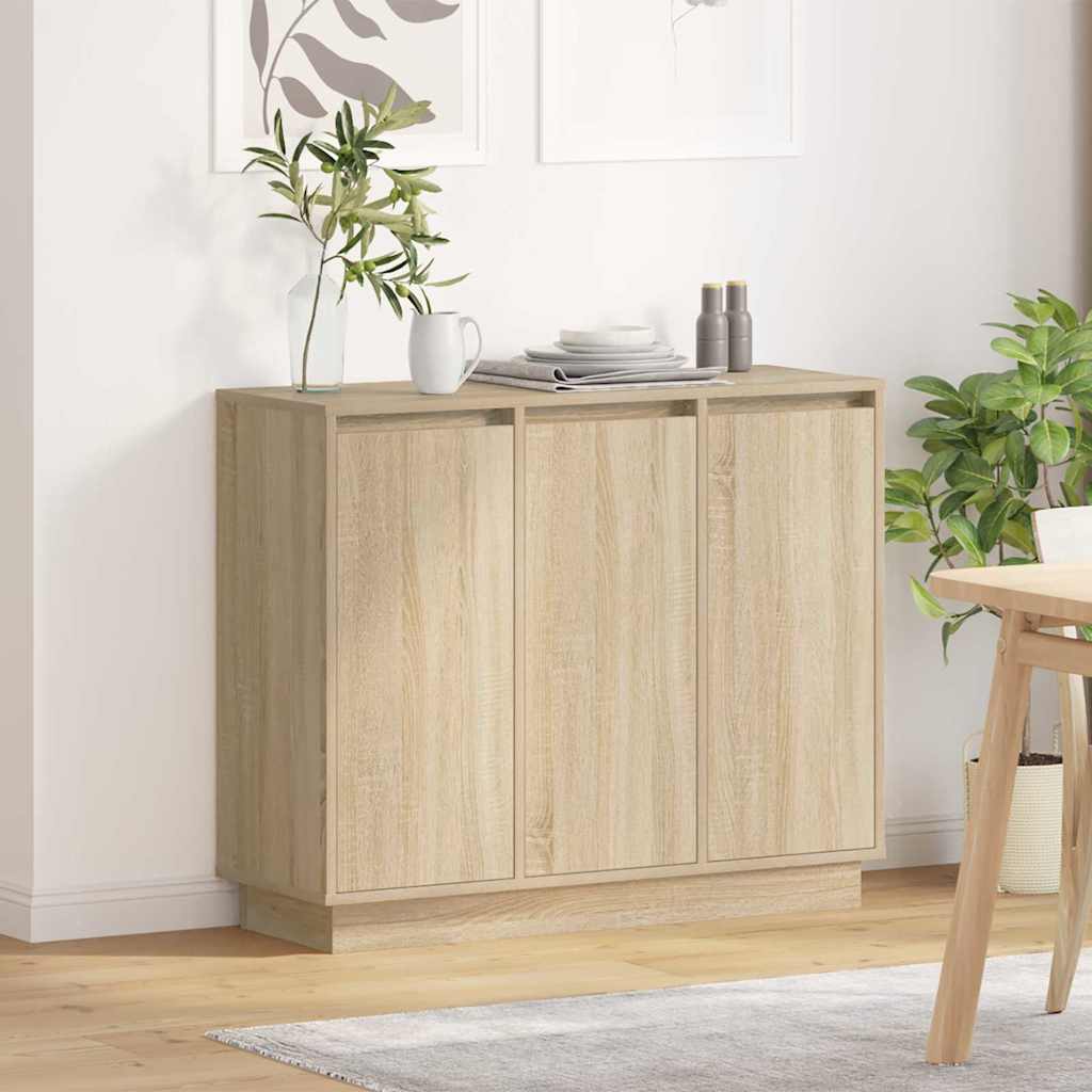 vidaXL Sideboard with Shelf Sonoma Oak 90 x 32 x 75 cm Engineered wood