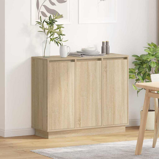 vidaXL Sideboard with Shelf Sonoma Oak 90 x 32 x 75 cm Engineered wood