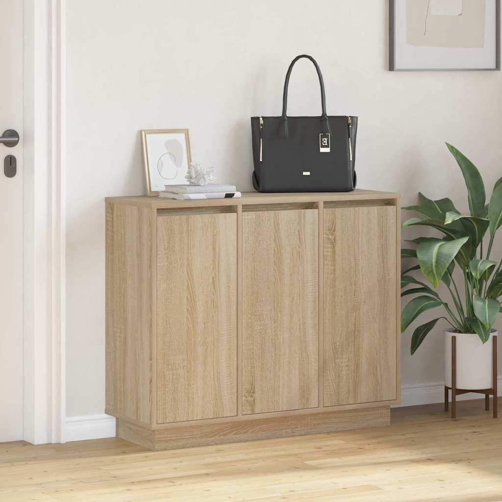 vidaXL Sideboard with Shelf Sonoma Oak 90 x 32 x 75 cm Engineered wood
