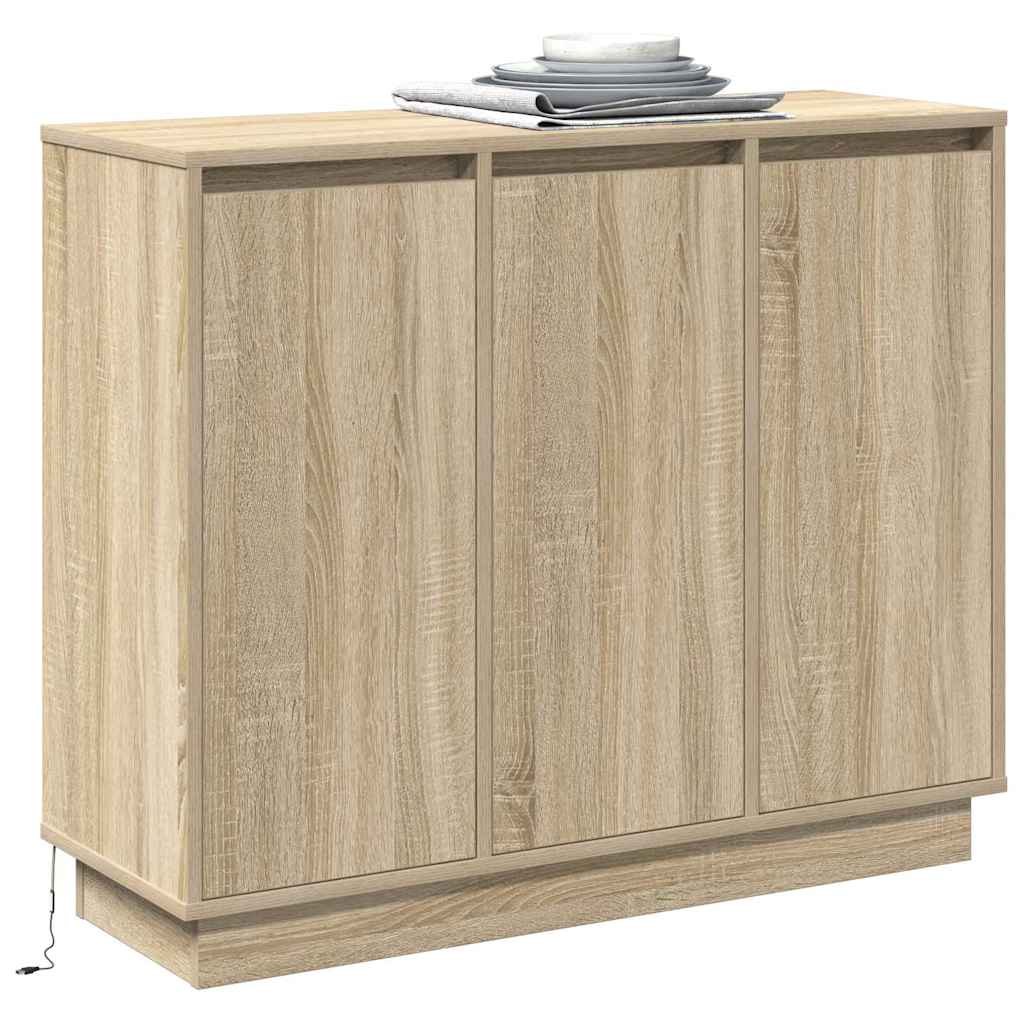 vidaXL Sideboard with Shelf Sonoma Oak 90 x 32 x 75 cm Engineered wood