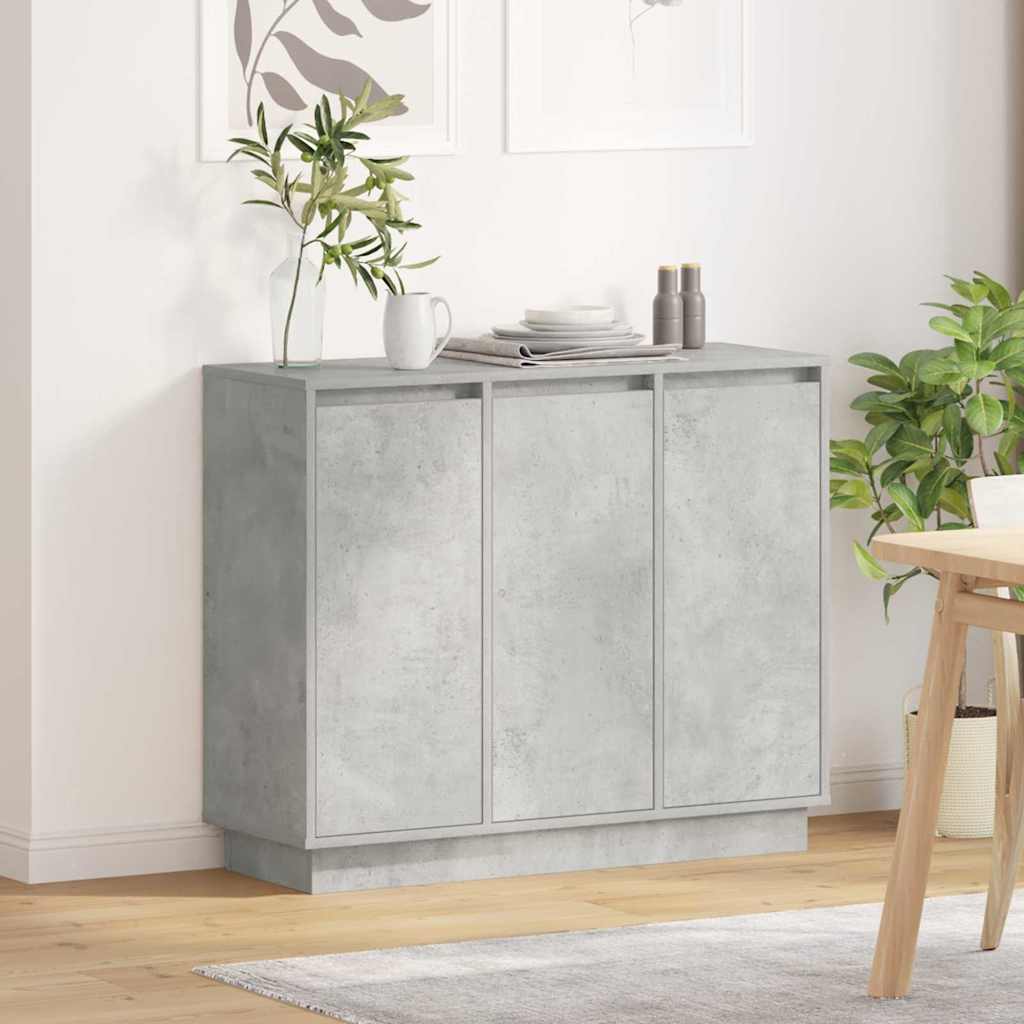 vidaXL Sideboard Concrete Grey 90 x 32 x 75 cm Engineered wood