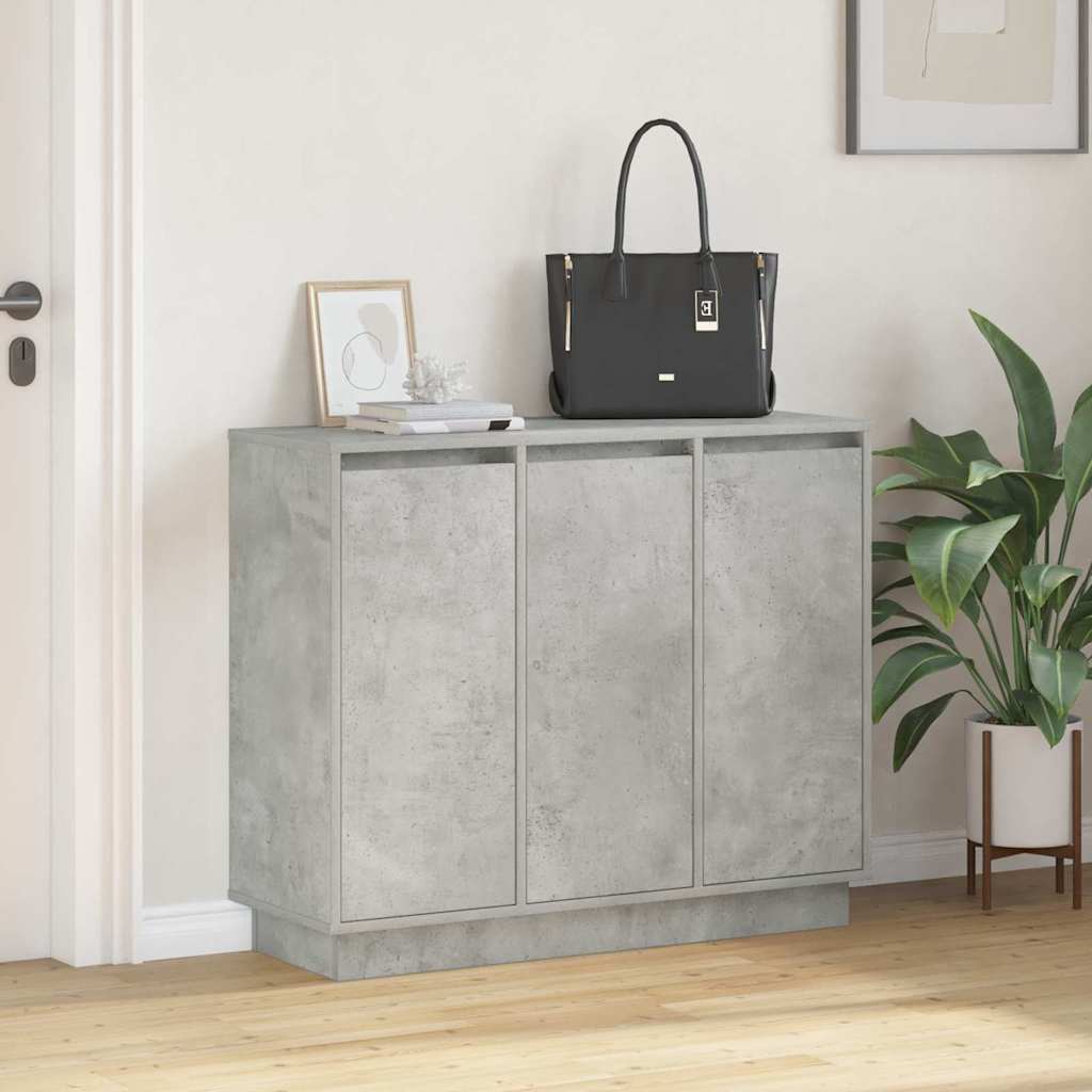 vidaXL Sideboard Concrete Grey 90 x 32 x 75 cm Engineered wood