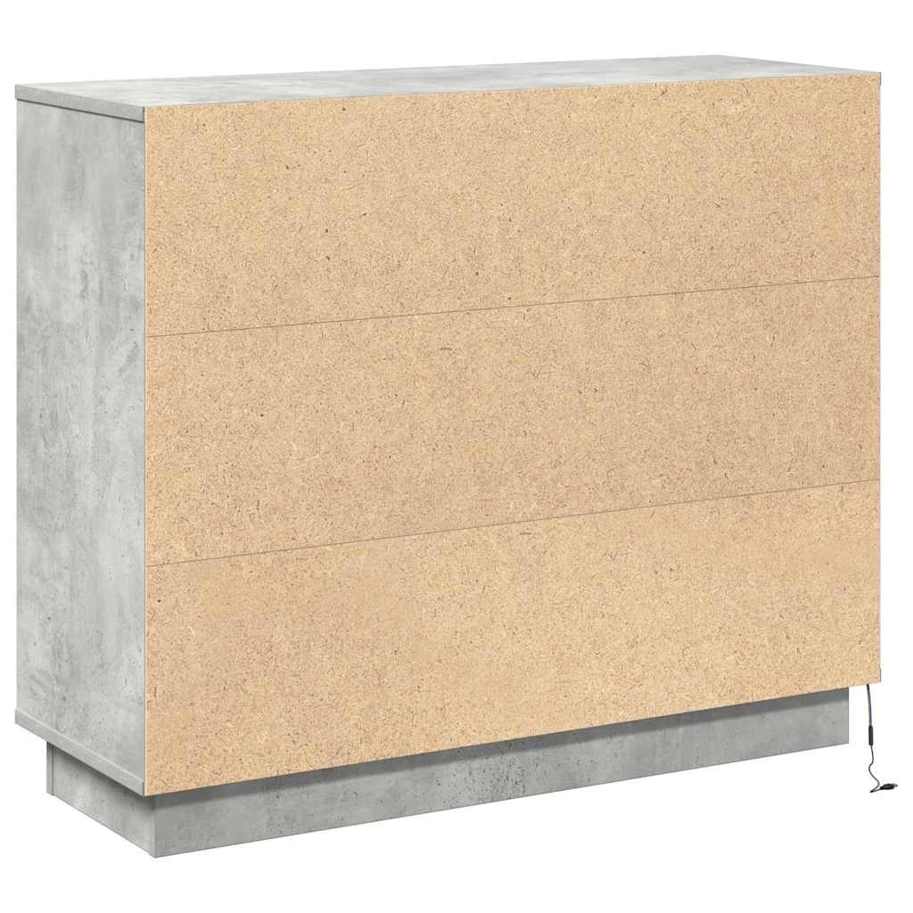 vidaXL Sideboard Concrete Grey 90 x 32 x 75 cm Engineered wood