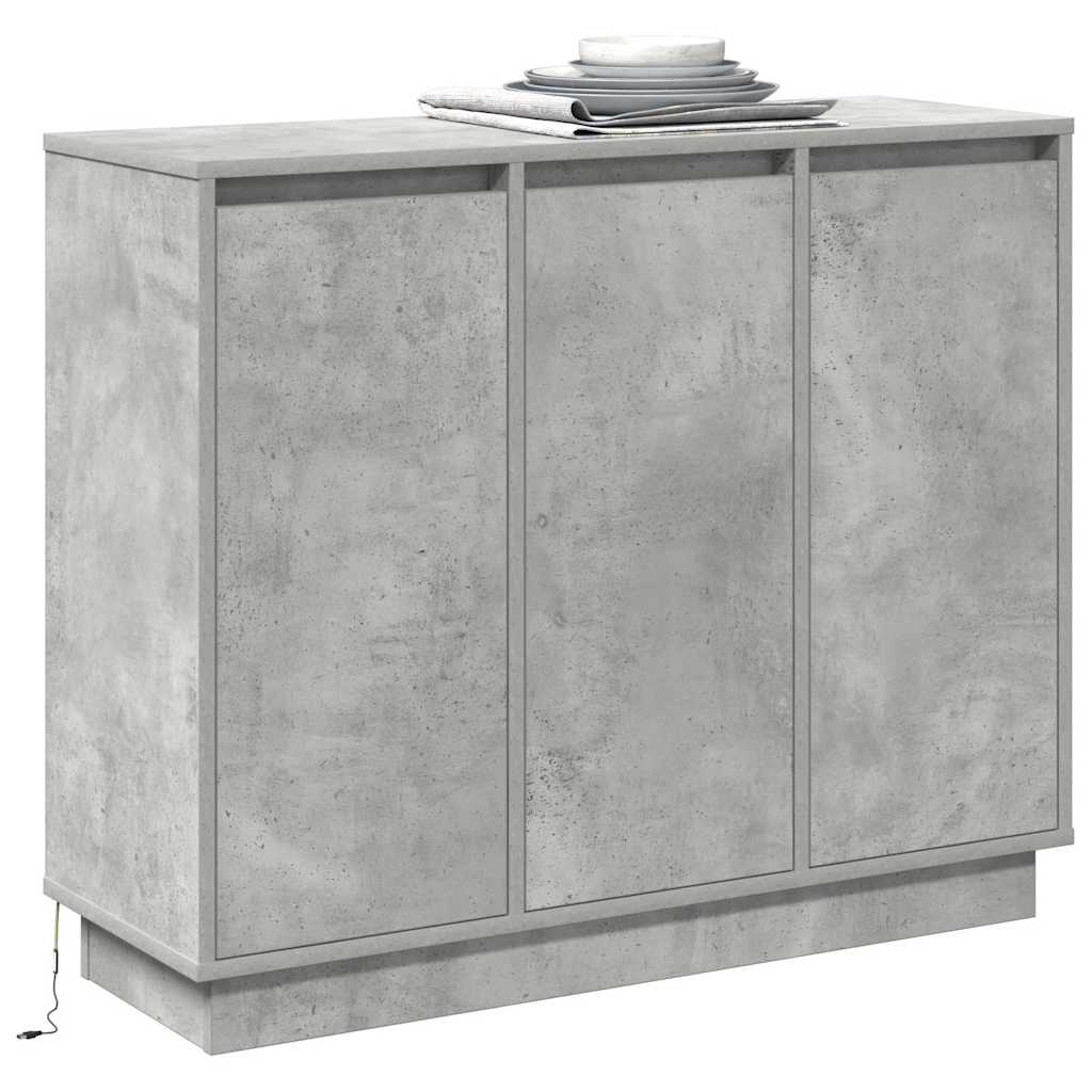 vidaXL Sideboard Concrete Grey 90 x 32 x 75 cm Engineered wood