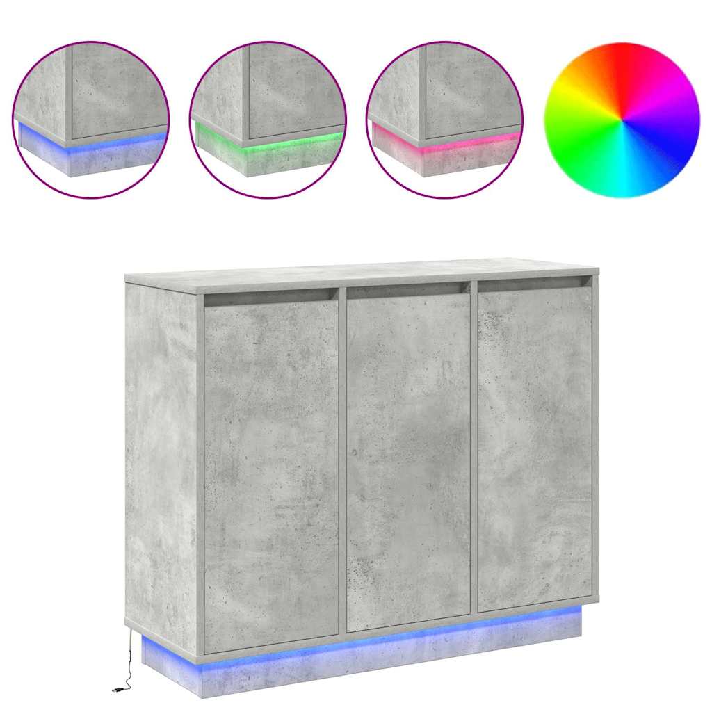 vidaXL Sideboard Concrete Grey 90 x 32 x 75 cm Engineered wood
