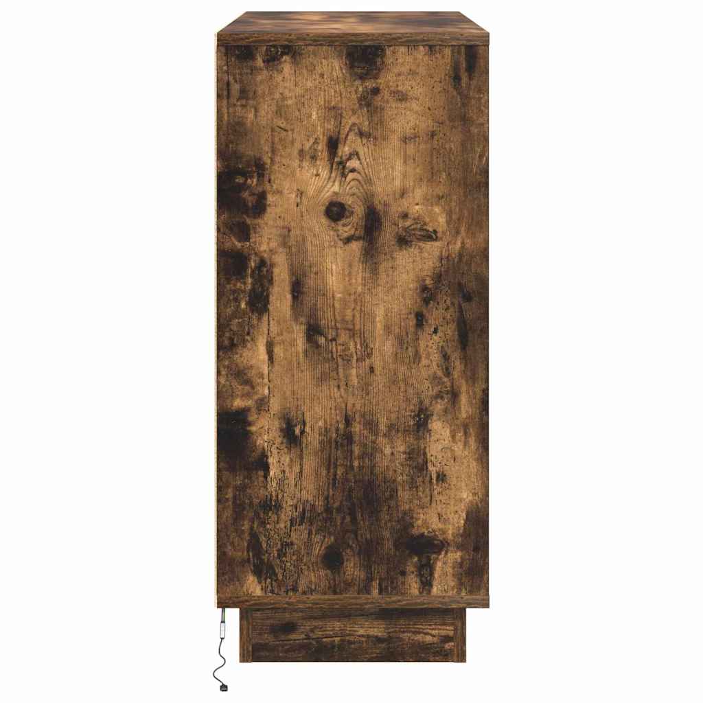 vidaXL Sideboard with Shelf Smoked Oak 90 x 32 x 75 cm Engineered wood