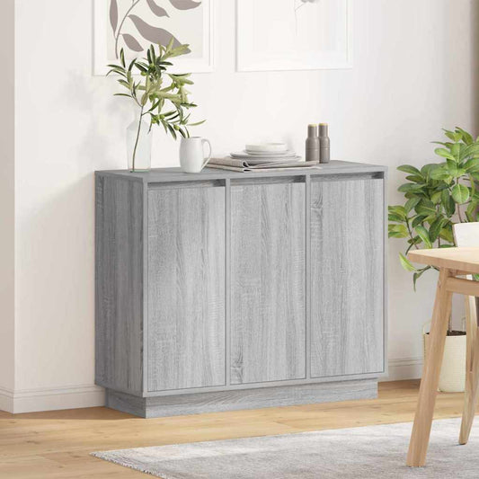 vidaXL Sideboard with Door Grey Sonoma 90 x 32 x 75 cm Engineered wood