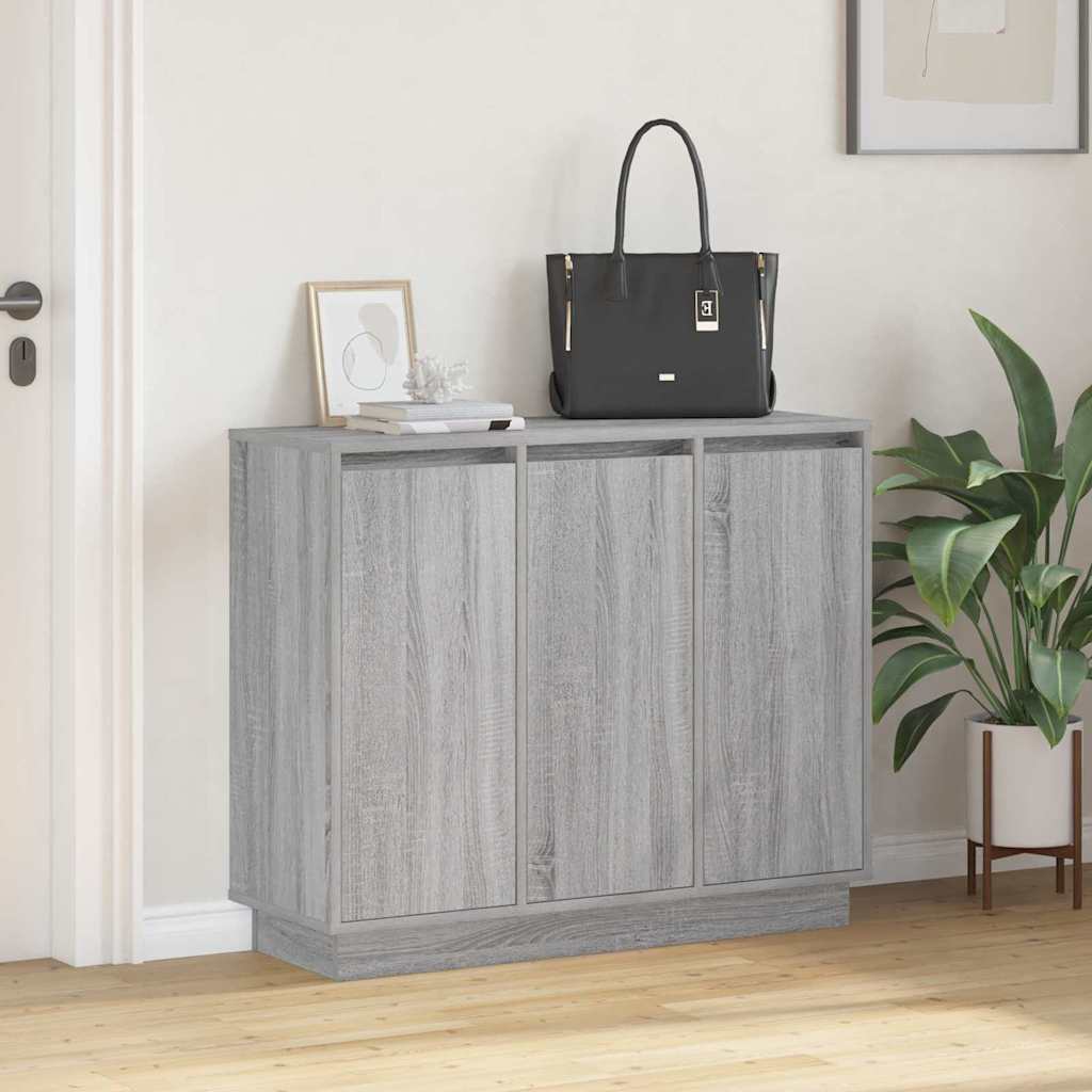 vidaXL Sideboard with Door Grey Sonoma 90 x 32 x 75 cm Engineered wood