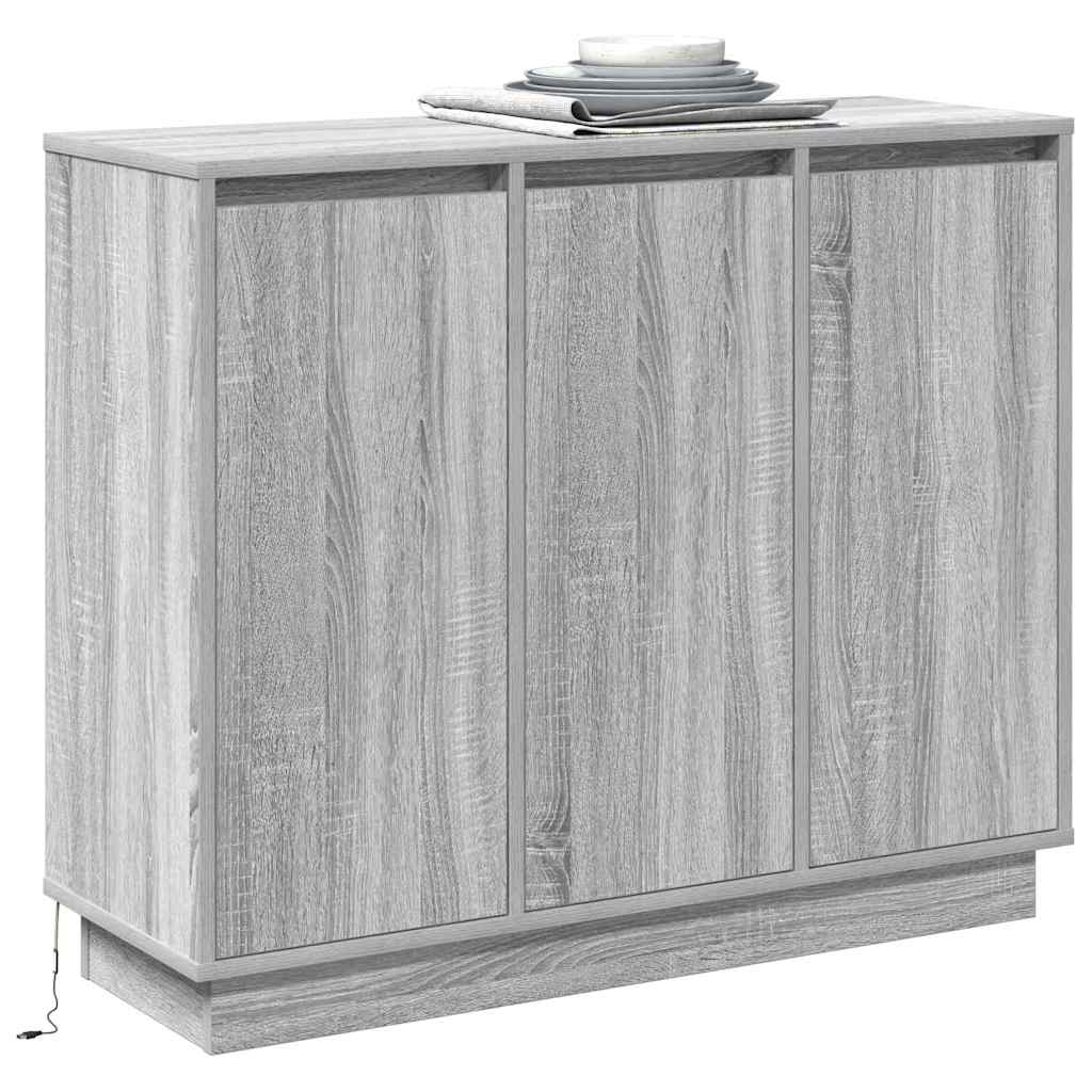 vidaXL Sideboard with Door Grey Sonoma 90 x 32 x 75 cm Engineered wood