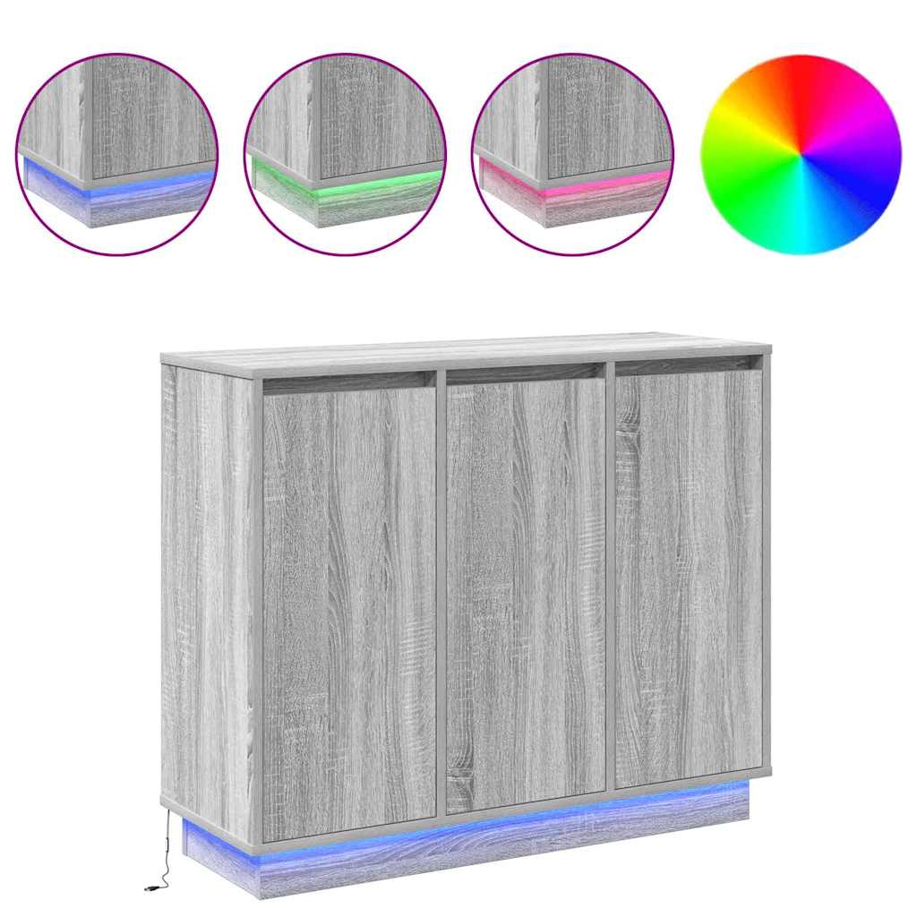 vidaXL Sideboard with Door Grey Sonoma 90 x 32 x 75 cm Engineered wood