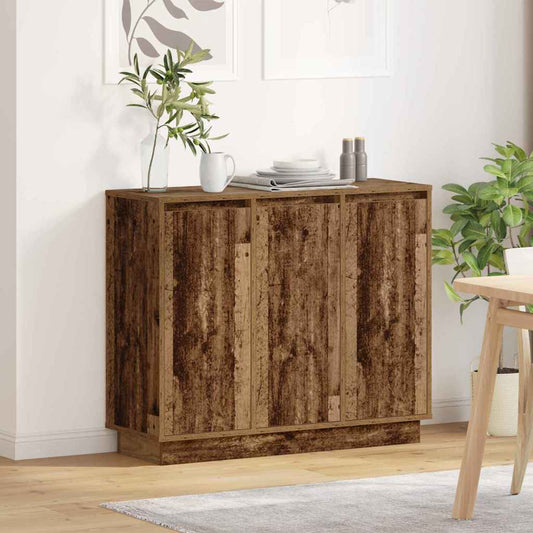 vidaXL Sideboard with Shelf Old Wood 90 x 32 x 75 cm Engineered wood