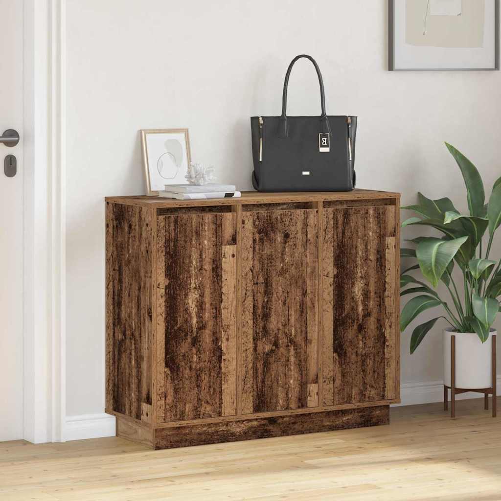 vidaXL Sideboard with Shelf Old Wood 90 x 32 x 75 cm Engineered wood