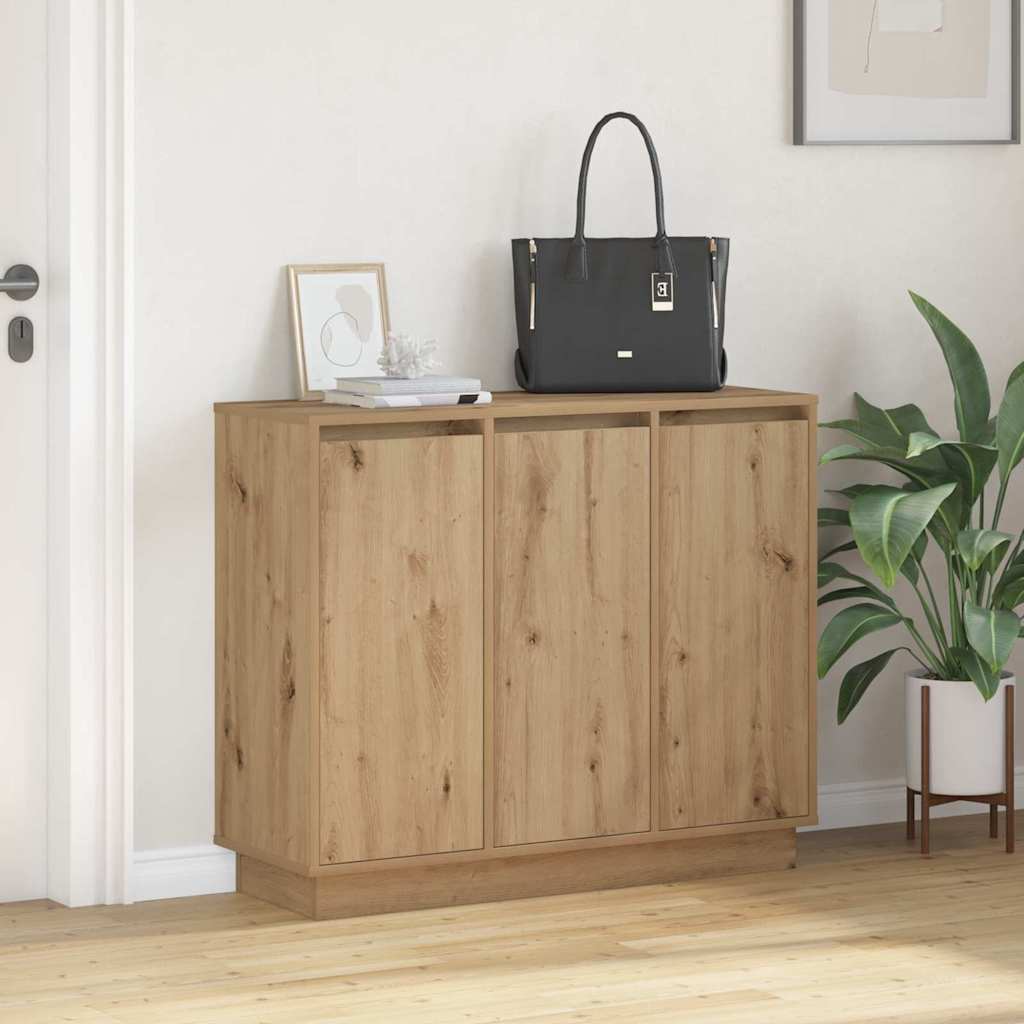 vidaXL Sideboard with Door Artisan Oak 90 x 32 x 75 cm Engineered wood