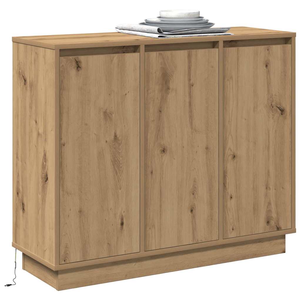vidaXL Sideboard with Door Artisan Oak 90 x 32 x 75 cm Engineered wood