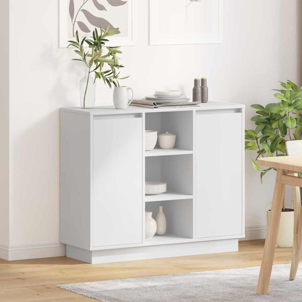 vidaXL Sideboard with Shelf White 90 x 32 x 75 cm Engineered wood