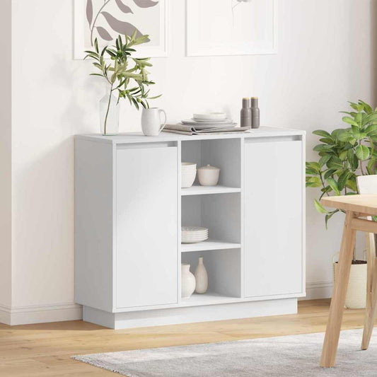 vidaXL Sideboard with Shelf White 90 x 32 x 75 cm Engineered wood