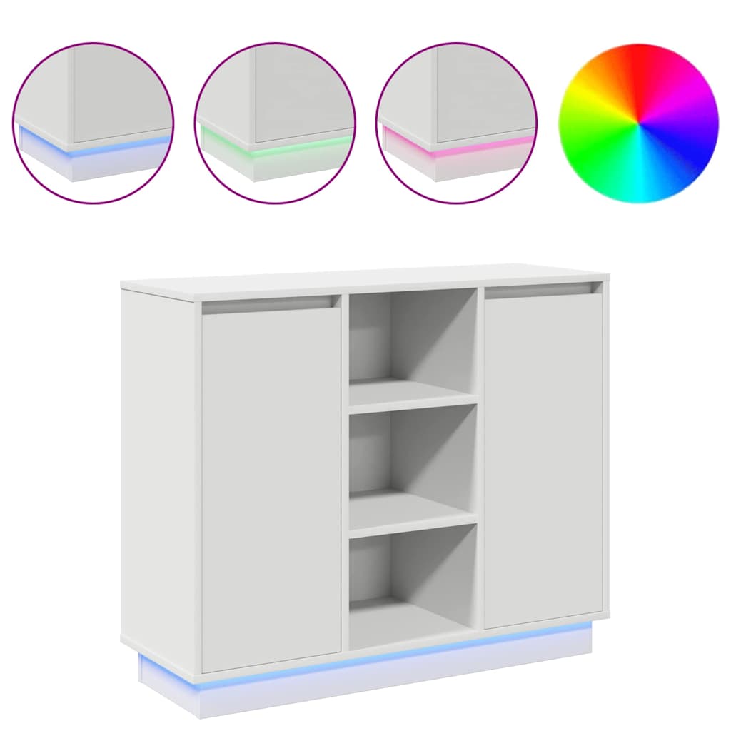 vidaXL Sideboard with Shelf White 90 x 32 x 75 cm Engineered wood