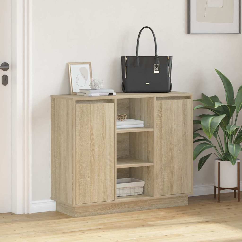 vidaXL Sideboard with Shelf Sonoma Oak 90 x 32 x 75 cm Engineered wood