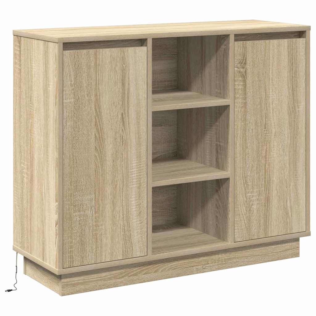 vidaXL Sideboard with Shelf Sonoma Oak 90 x 32 x 75 cm Engineered wood