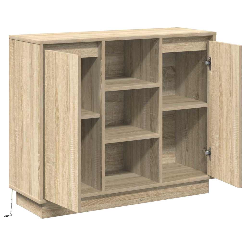 vidaXL Sideboard with Shelf Sonoma Oak 90 x 32 x 75 cm Engineered wood