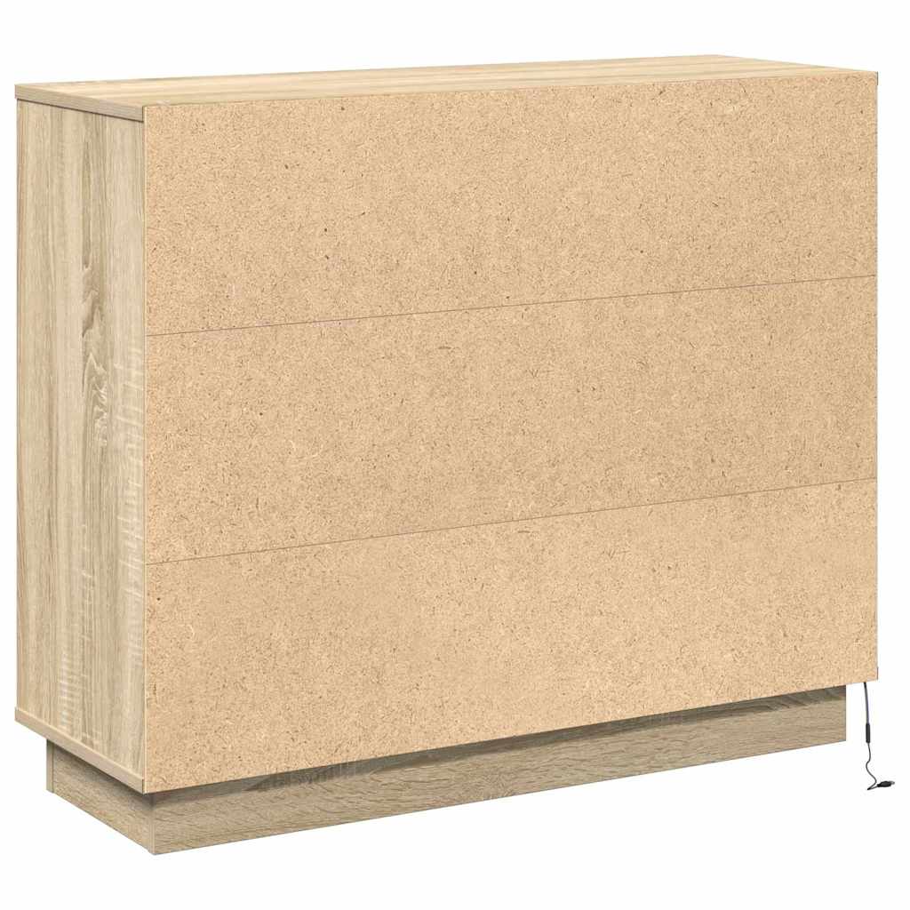 vidaXL Sideboard with Shelf Sonoma Oak 90 x 32 x 75 cm Engineered wood