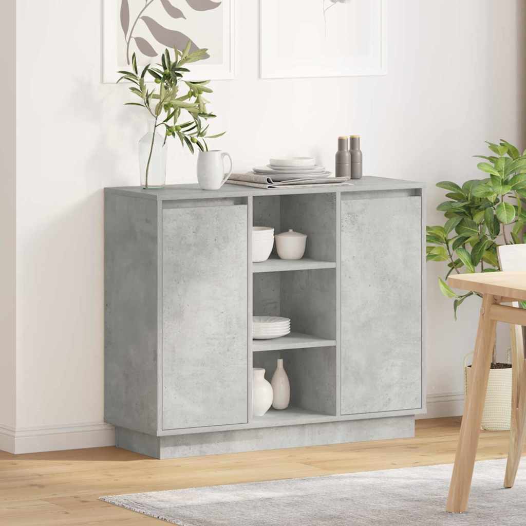 vidaXL Sideboard Concrete Grey 90 x 32 x 75 cm Engineered wood