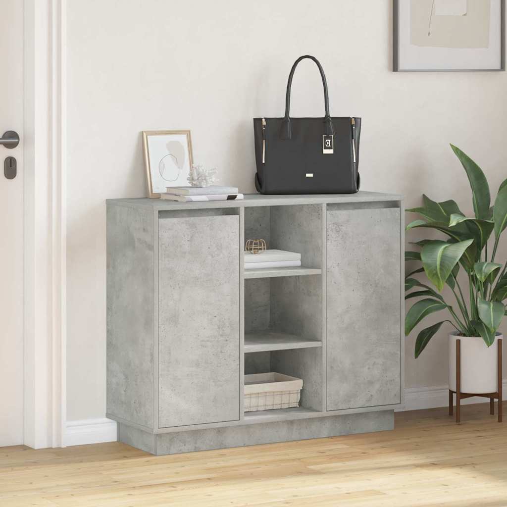 vidaXL Sideboard Concrete Grey 90 x 32 x 75 cm Engineered wood