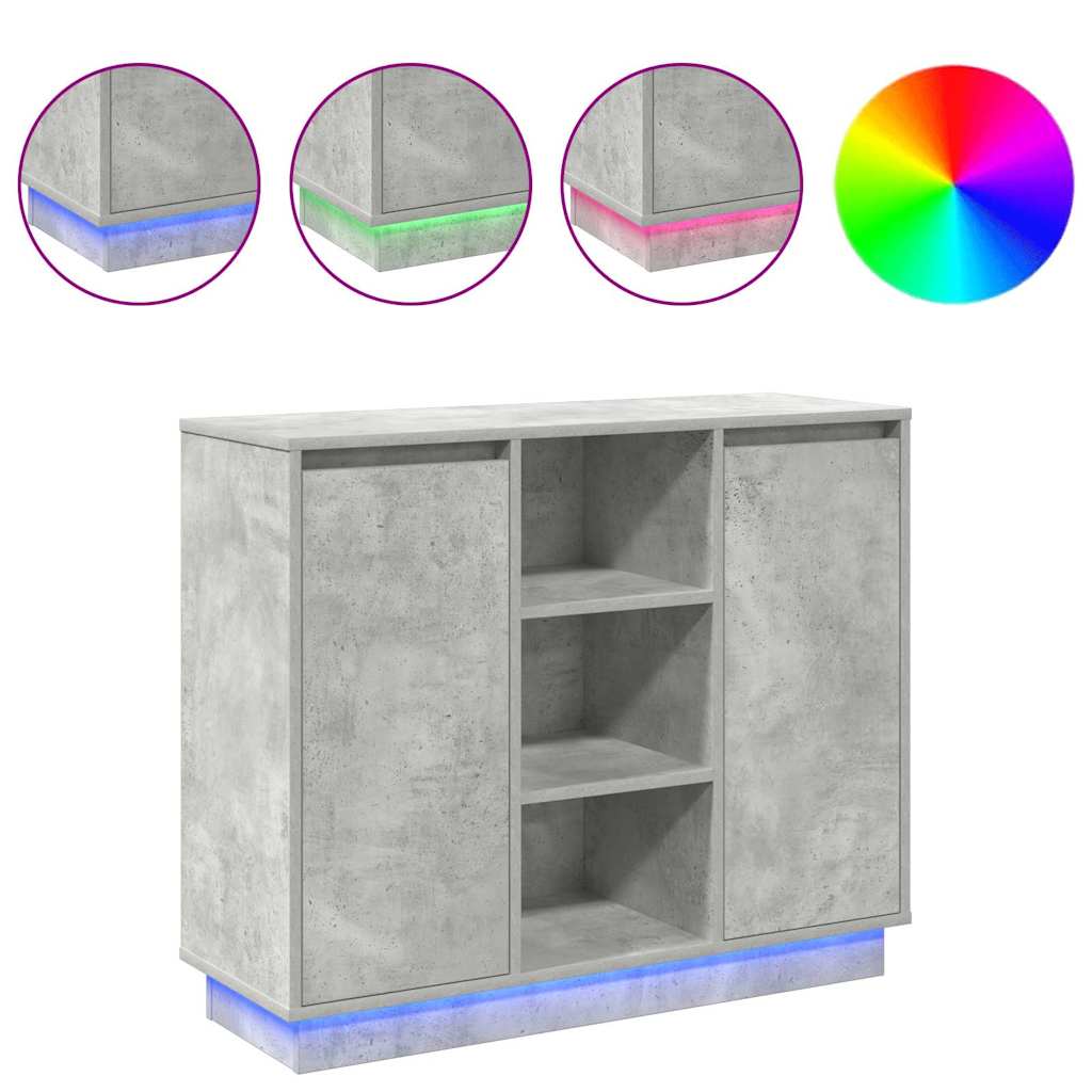 vidaXL Sideboard Concrete Grey 90 x 32 x 75 cm Engineered wood
