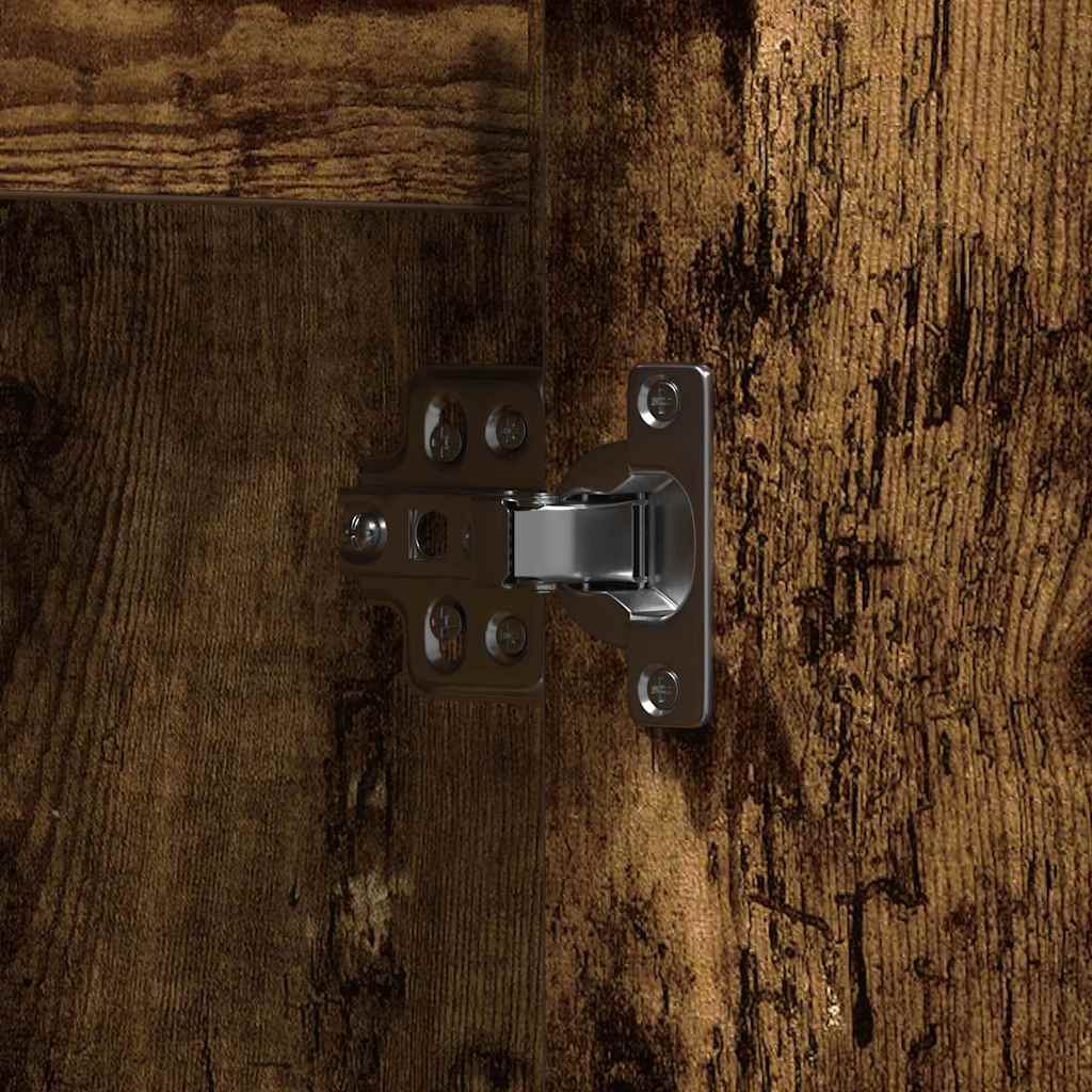 vidaXL Sideboard with Shelf Smoked Oak 90 x 32 x 75 cm Engineered wood