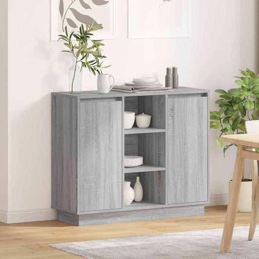 vidaXL Sideboard with Door Grey Sonoma 90 x 32 x 75 cm Engineered wood