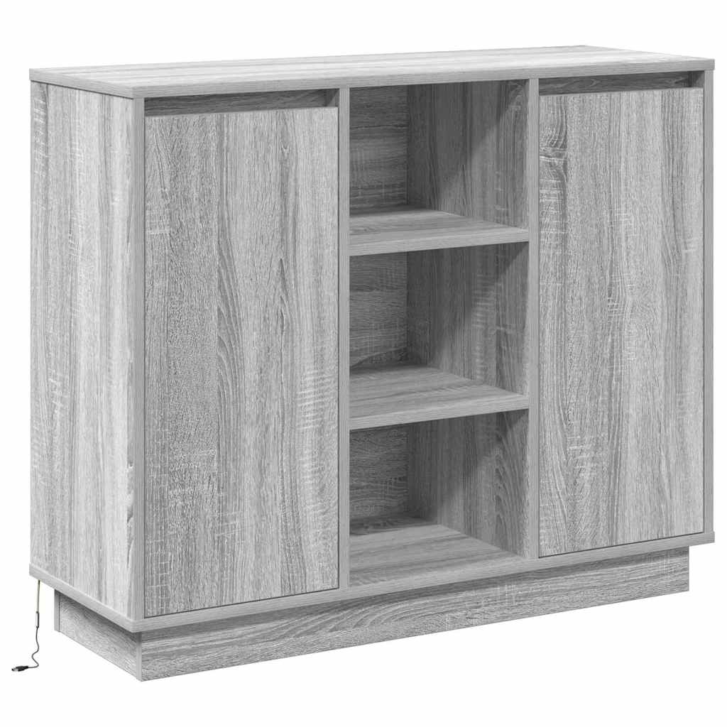 vidaXL Sideboard with Door Grey Sonoma 90 x 32 x 75 cm Engineered wood