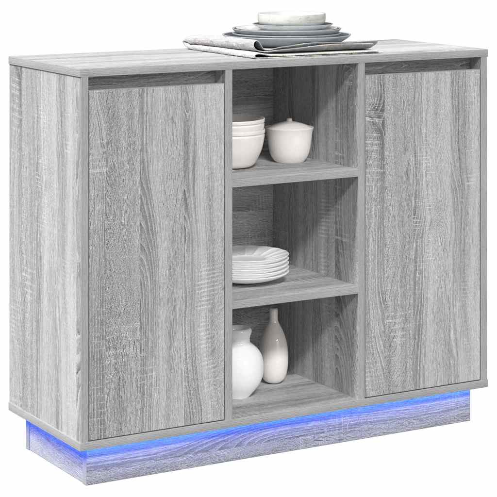 vidaXL Sideboard with Door Grey Sonoma 90 x 32 x 75 cm Engineered wood