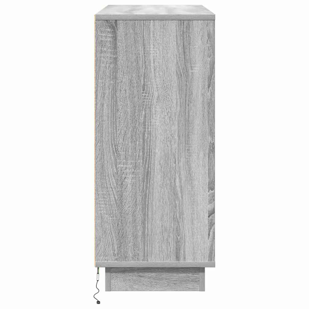 vidaXL Sideboard with Door Grey Sonoma 90 x 32 x 75 cm Engineered wood