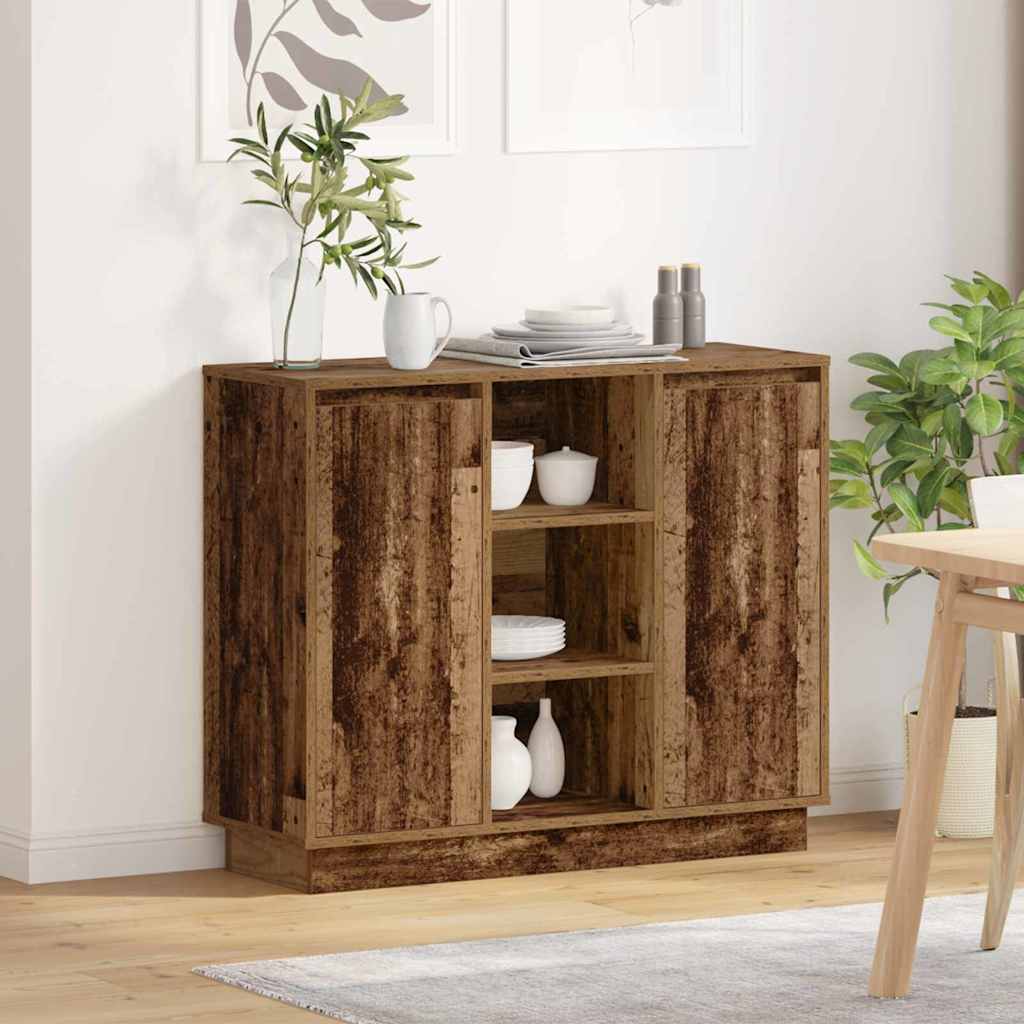 vidaXL Sideboard with Shelf Old Wood 90 x 32 x 75 cm Engineered wood